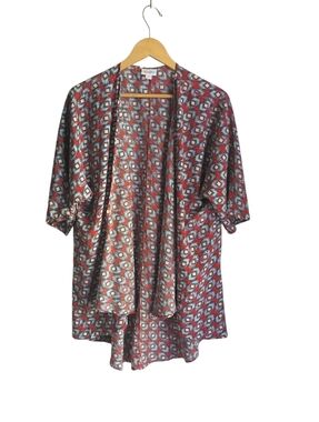 LulaRoe Red And Blue Cover Up Size Small